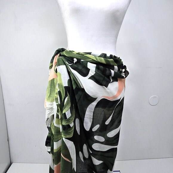 Virginia Wolf Monstera Multipurpose Beach Swim Wrap Dress Cover Up - Picture 8 of 11